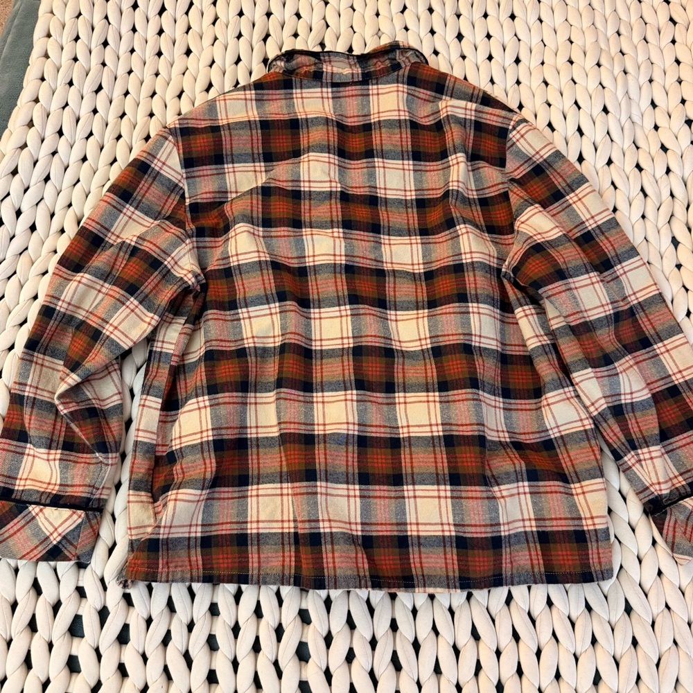 Pendleton Plaid Button-Front Flannel Lounge Shirt - image 4